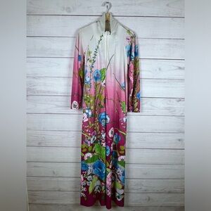 Vintage David Brown Maxi Dress Large